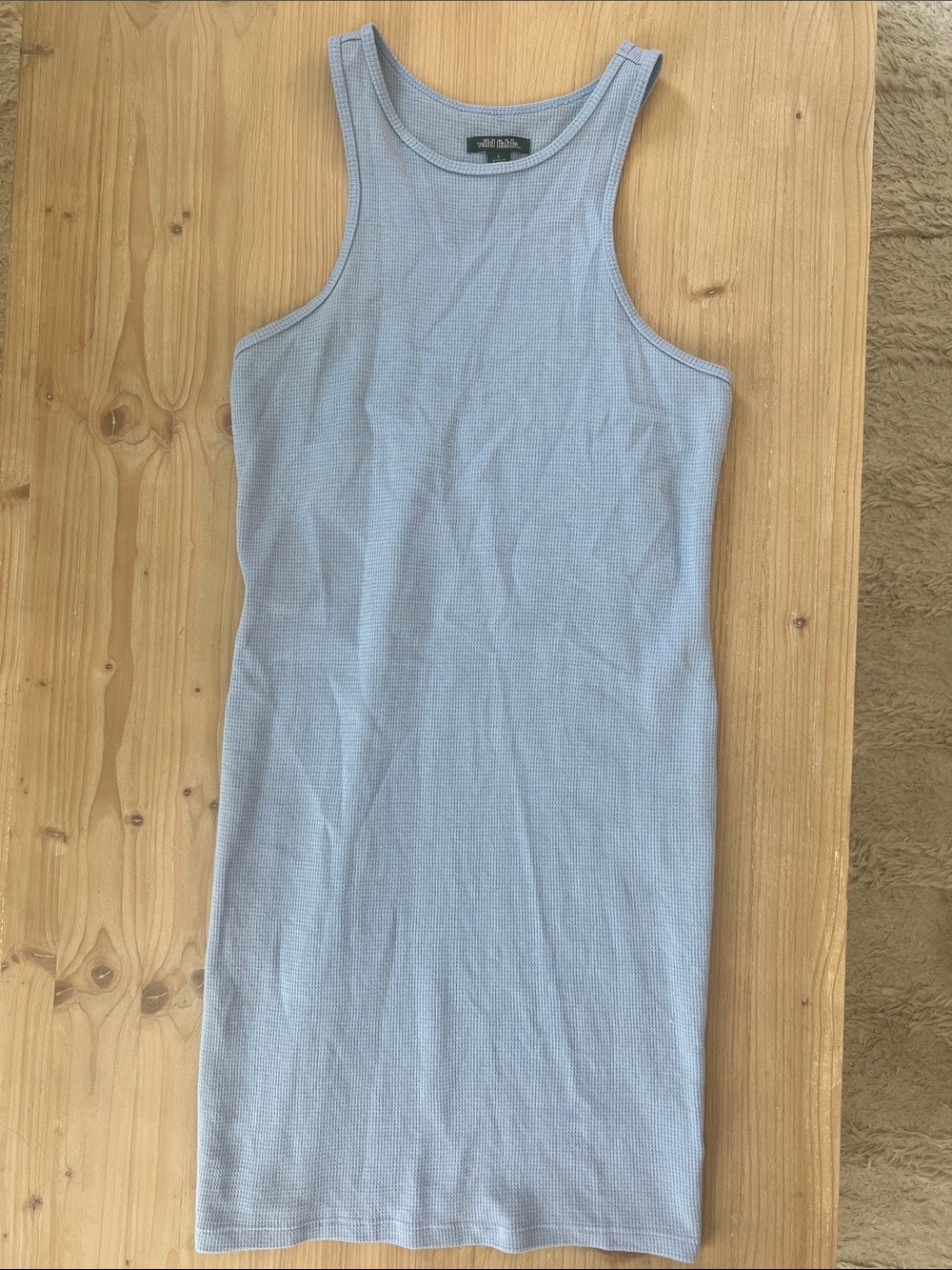 Wild Fable Pale Blue Ribbed Tank Top